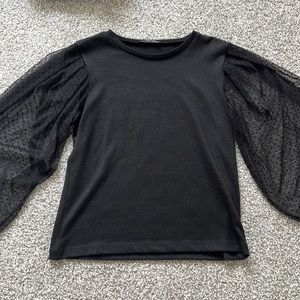 Zara Chiffon Sleeved Sweater